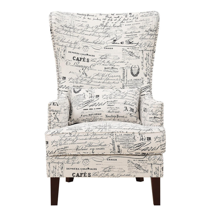 Kori Accent Chair in French Script