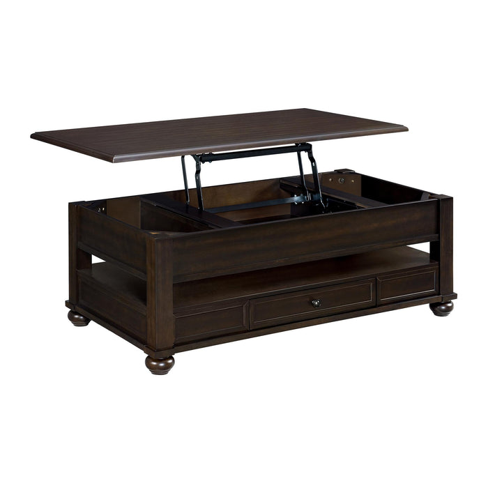 Wagner 3PC Occasional Table Set in Cherry-Rectangular Lift-Top Coffee Table & Two End Table
