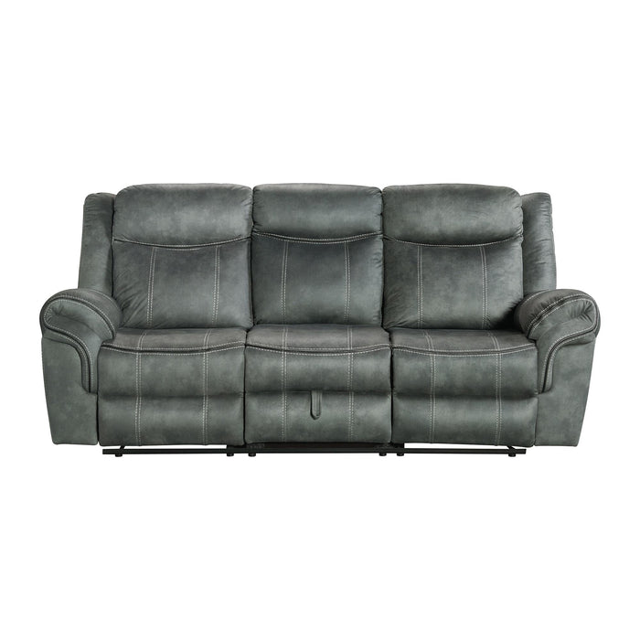 Sorrento 2PC Living Room Set in FB367 Charcoal-Sofa & Loveseat