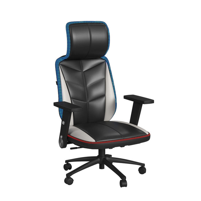 Rollins Gaming Chair with LED and Speaker in Black and Khaki - 3A Packing