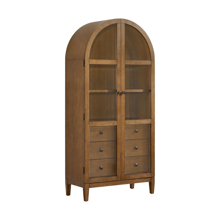 Portico Display Cabinet in Brown Oak