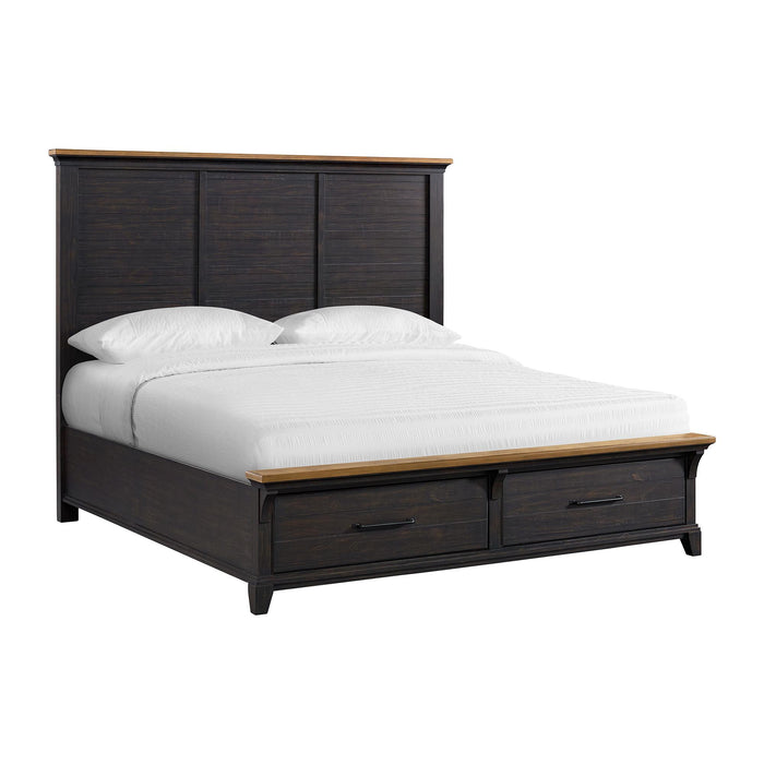 Montrose Storage Bedroom Set in Espresso & Brown - Eclectic 79 Furniture Store