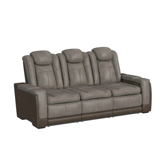 Lantana Power Motion Sofa with Power Headrest, Led, DDT, reading light and PWS in Rocky Grey/Brown - Eclectic 79 Furniture Store