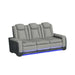 Lantana Power Motion Sofa with Power Headrest, Led, DDT, reading light and PWS in Rocky Cement/Charcoal - Eclectic 79 Furniture Store