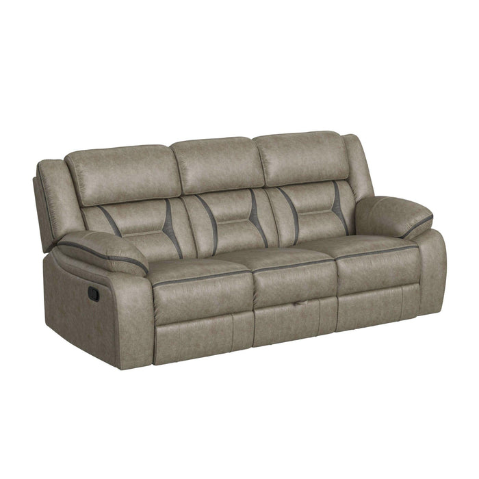 Engage Motion Sofa with DDT, Drawer and PWS in Corral Grey