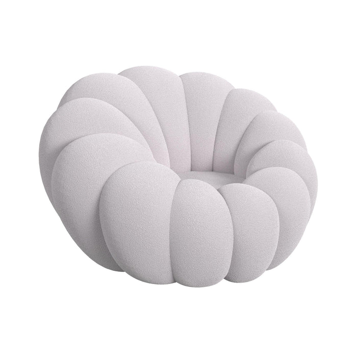 Bubble Swivel Chair and Ottoman in Grey