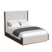 Brisbane UPH Bedroom Set with Boucle Beige and LED - Eclectic 79 Furniture Store