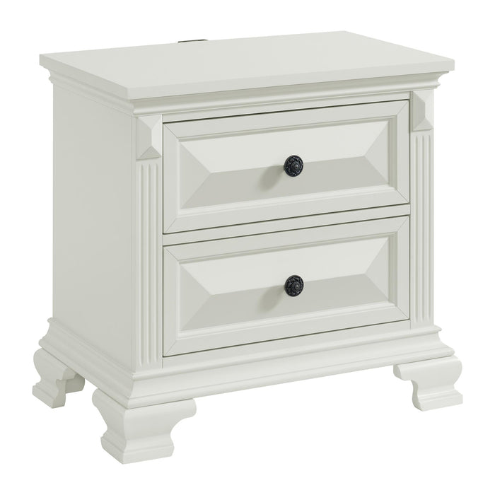 Bridgestone 2-Drawer Nightstand with USB - Eclectic 79 Furniture Store