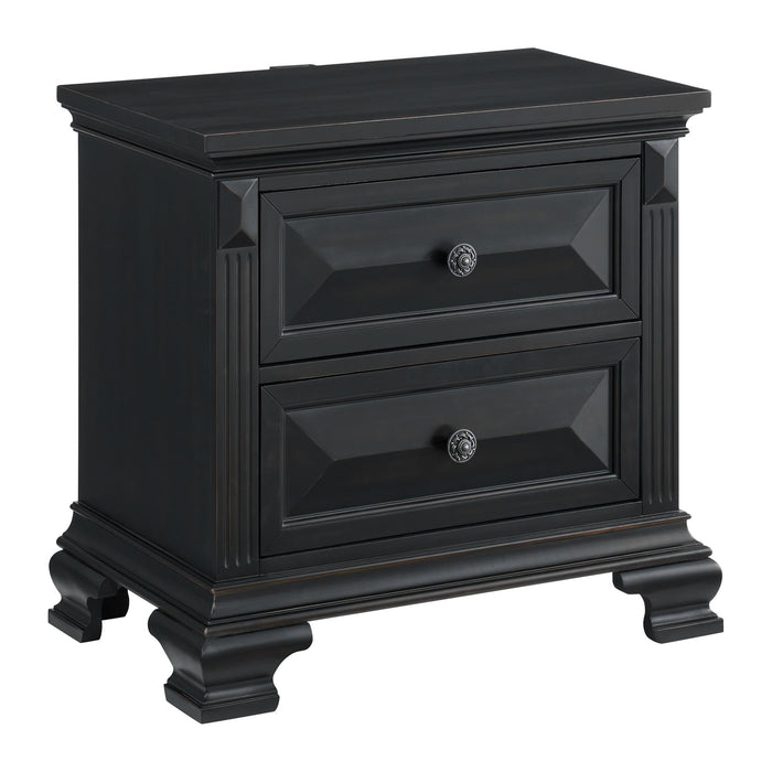 Bridgestone 2-Drawer Nightstand with USB - Eclectic 79 Furniture Store