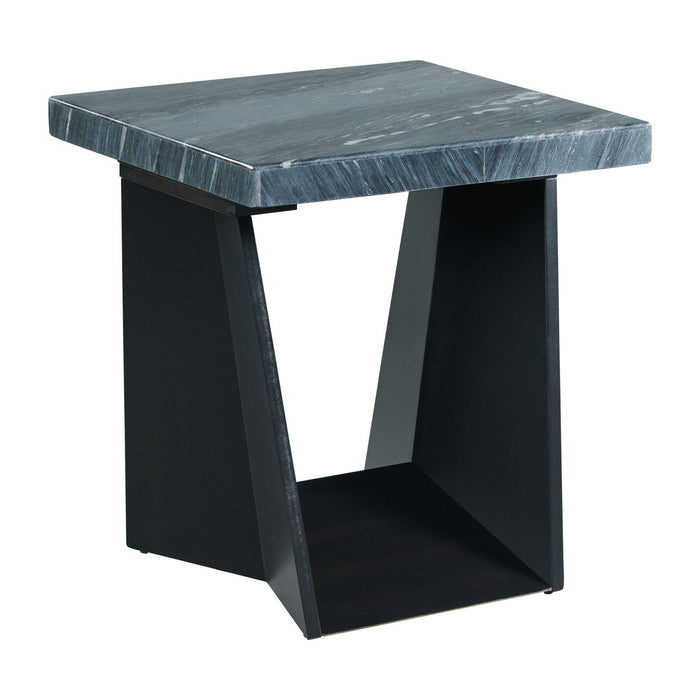 Beckley End Table Complete in Dark Marble Top - Eclectic 79 Furniture Store