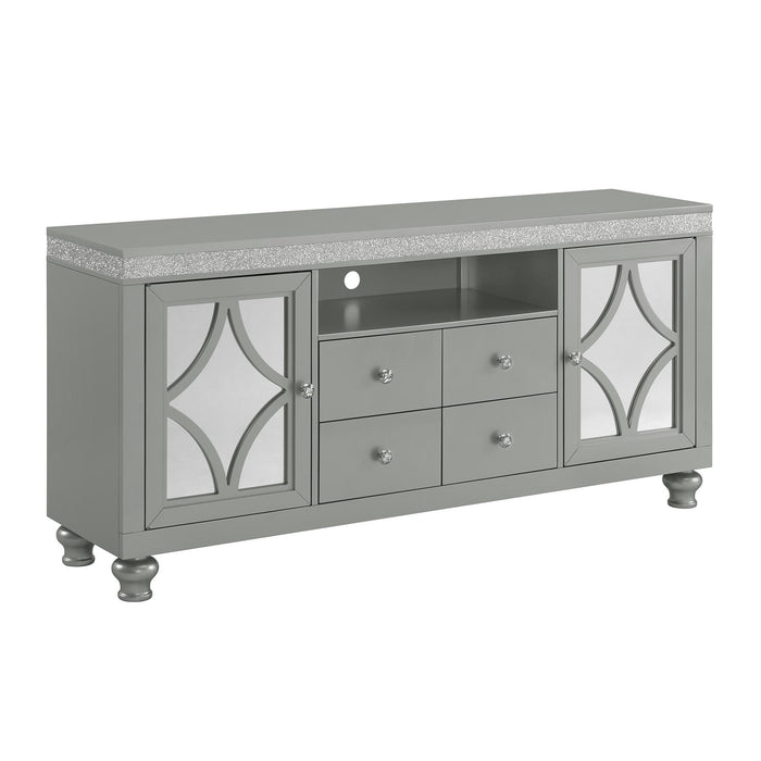 Avril 70" TV Stand in Silver - Eclectic 79 Furniture Store