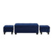 Ethan 3Pk Storage Bench with 2 Ottoman in Heirloom Blue (ISTA3A) - Eclectic 79 Furniture Store