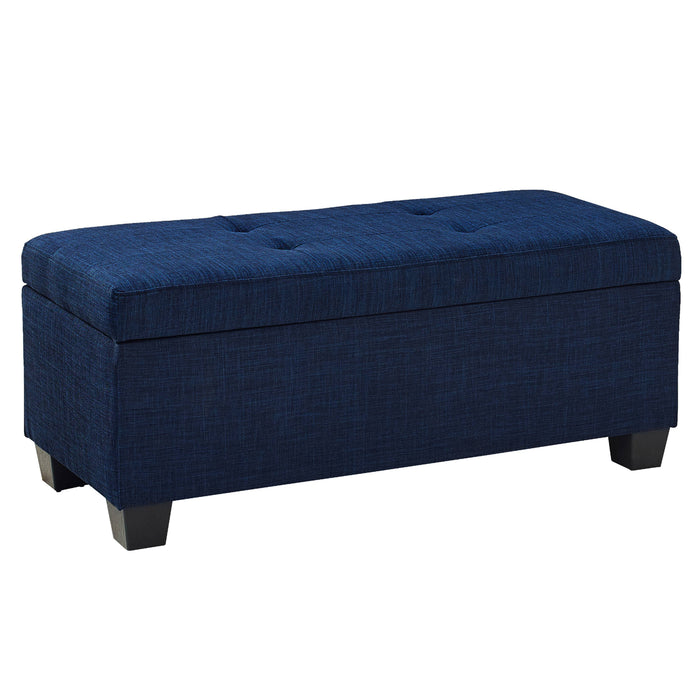 Ethan 3Pk Storage Bench with 2 Ottoman in Heirloom Blue (ISTA3A)