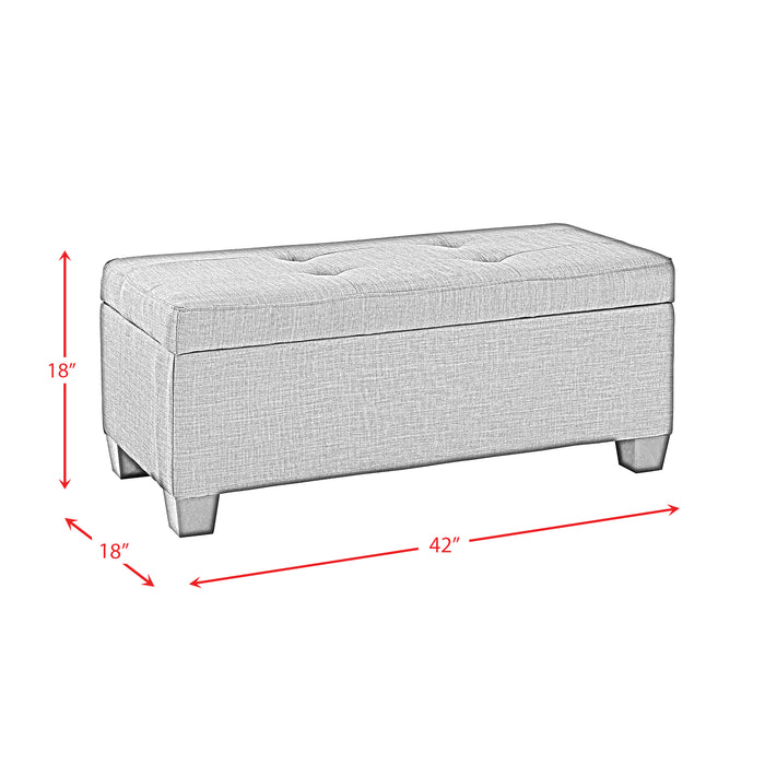 Ethan 3Pk Storage Bench with 2 Ottoman in Heirloom Blue (ISTA3A) - Eclectic 79 Furniture Store