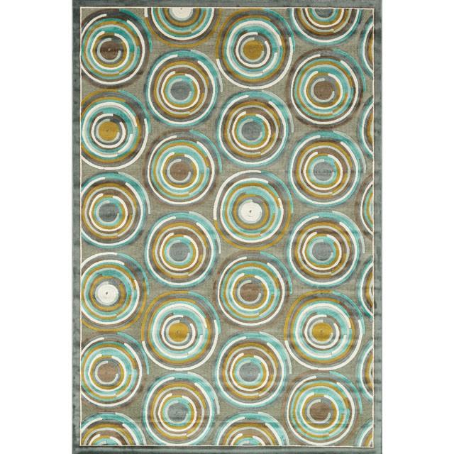 Atlas Rug Gray/ Aqua - Eclectic 79 Furniture Store
