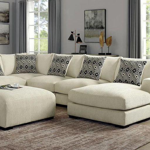 KAYLEE U-Shaped Sectional + Ottoman, Right Chaise image
