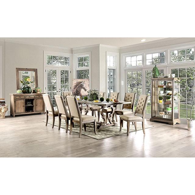 Patience Rustic Natural Tone Dining Table - Eclectic 79 Furniture Store