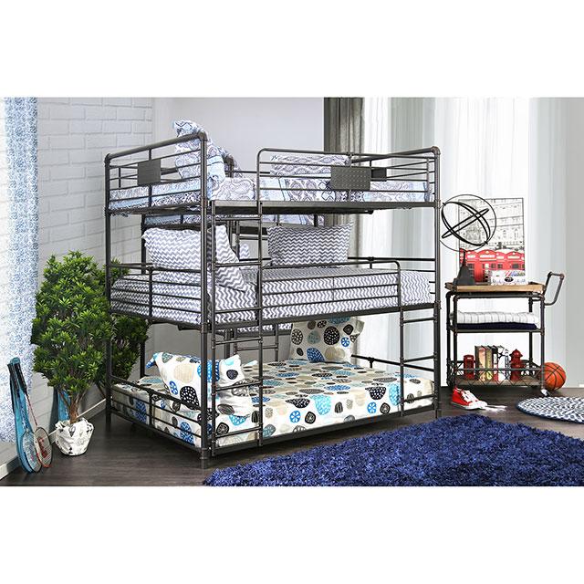Olga I Antique Black Full/Full Bunk Bed