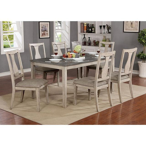 Ann Antique White/Gray 7 Pc. Dining Table Set image