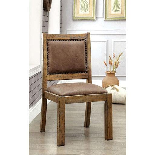 GIANNA Rustic Pine/Brown Side Chair (2/CTN) image