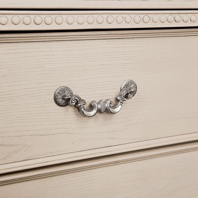 Pamphilos 4 & 5 Piece Queen Bedroom Set Gray & White - Eclectic 79 Furniture Store