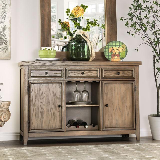 Patience Rustic Natural Tone Server - Eclectic 79 Furniture Store