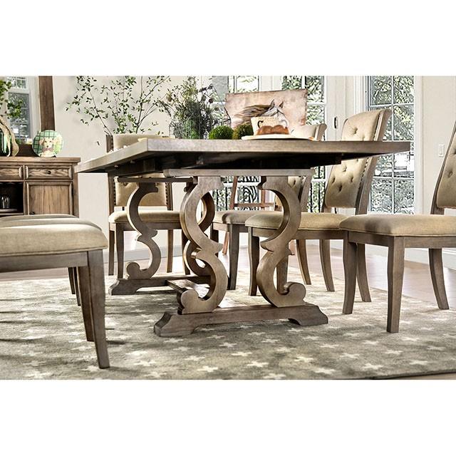 Patience Rustic Natural Tone Dining Table - Eclectic 79 Furniture Store