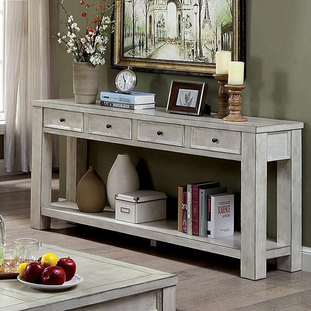 Meadow Antique White Sofa Table