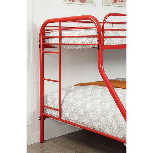 Opal Red Twin/Full Bunk Bed - Eclectic 79 Furniture Store