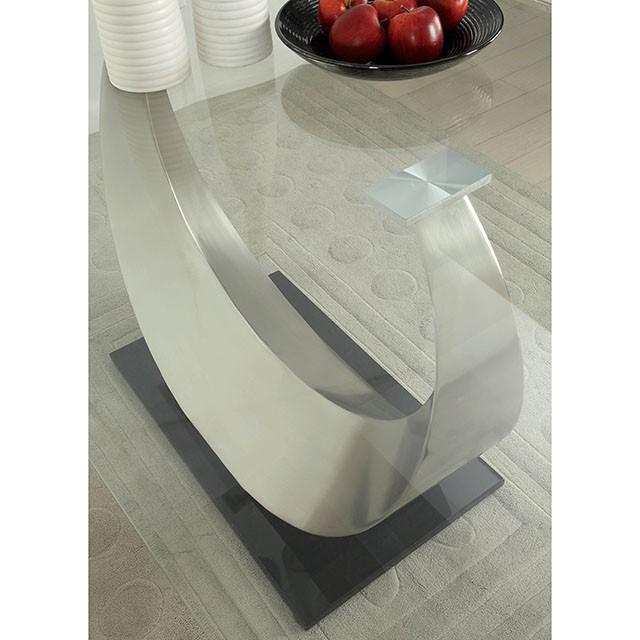 ORLA Silver/Black Dining Table - Eclectic 79 Furniture Store