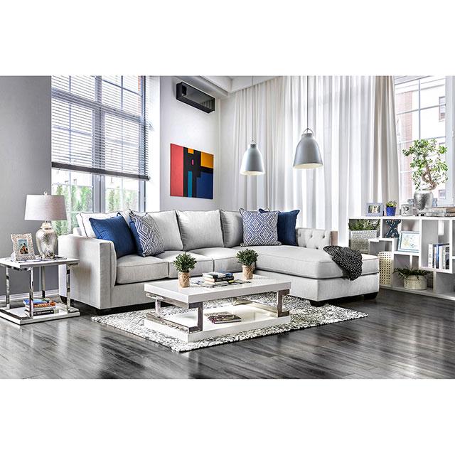 Ornella Light Gray/Blue Sectional - Eclectic 79 Furniture Store