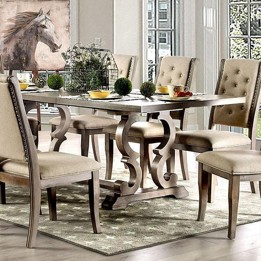 Patience Rustic Natural Tone Dining Table - Eclectic 79 Furniture Store