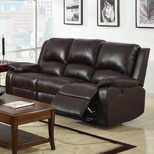 Oxford Rustic Dark Brown Motion Sofa - Eclectic 79 Furniture Store