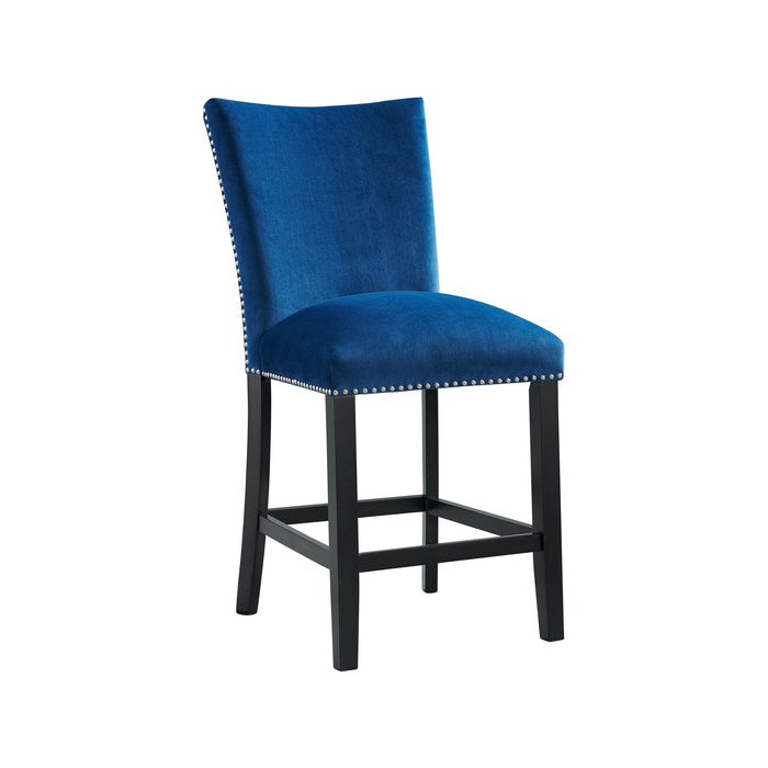 Francesca Counter Dining Blue Counter Velvet Side Chair (2 Per Pack)