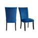 Francesca Rectangular Dining Blue Velvet Side Chair (2 Per Pack) - Eclectic 79 Furniture Store
