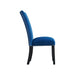 Francesca Rectangular Dining Blue Velvet Side Chair (2 Per Pack) - Eclectic 79 Furniture Store