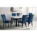Francesca Rectangular Dining Blue Velvet Side Chair (2 Per Pack) - Eclectic 79 Furniture Store