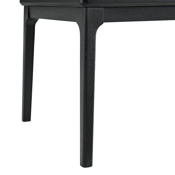 Garcia 6PC Dining Set with Table, 4 Chairs, and Bench in Black