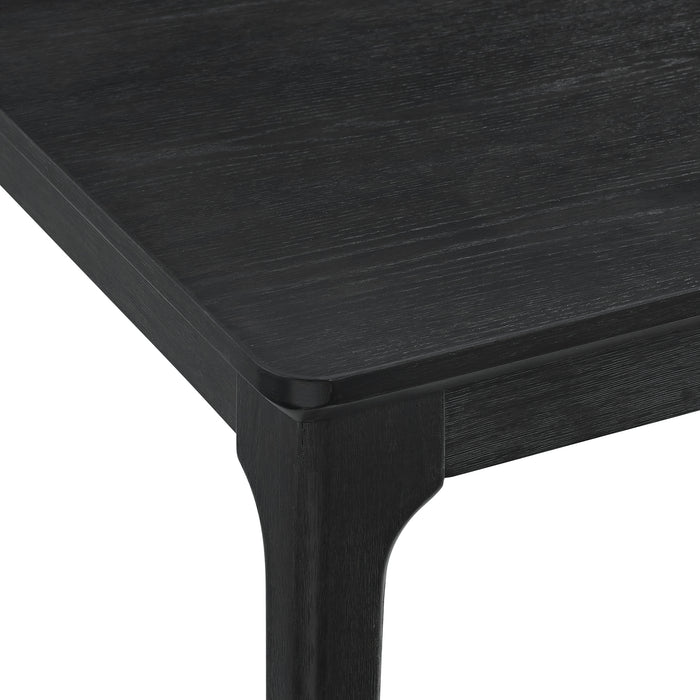 Garcia 6PC Dining Set with Table, 4 Chairs, and Bench in Black