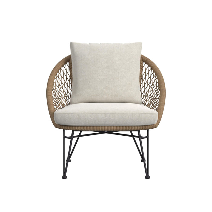 Grace Outdoor Seating 4PC Set - Black, Natural and Olefin Beige