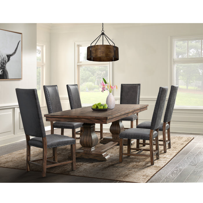 Gramercy 7PC Dining Set-Table and Six Tall Back Chairs