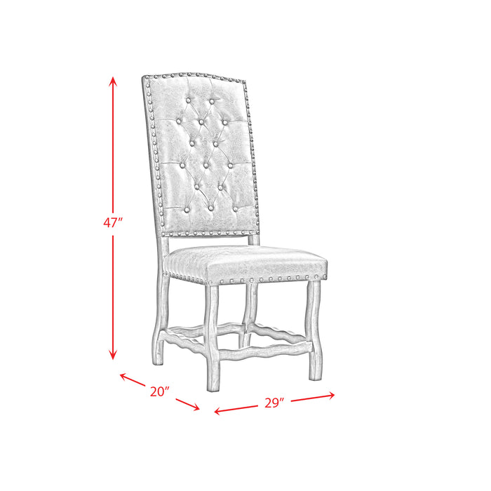 Gramercy 7PC Dining Set-Table and Six Tufted Tall Back Chairs