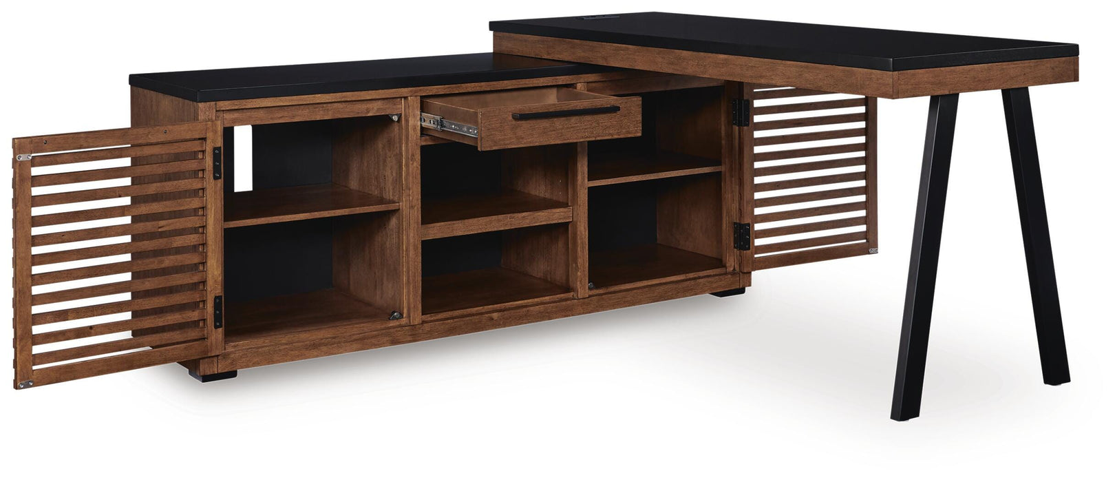 Kallari Credenza with Desk Return - Eclectic 79 Furniture Store