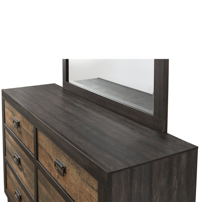 Harlington 6-Drawer Dresser w/ Mirror Set - Eclectic 79 Furniture Store