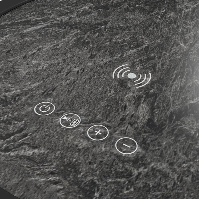 Halo Round Smart End Table in Black