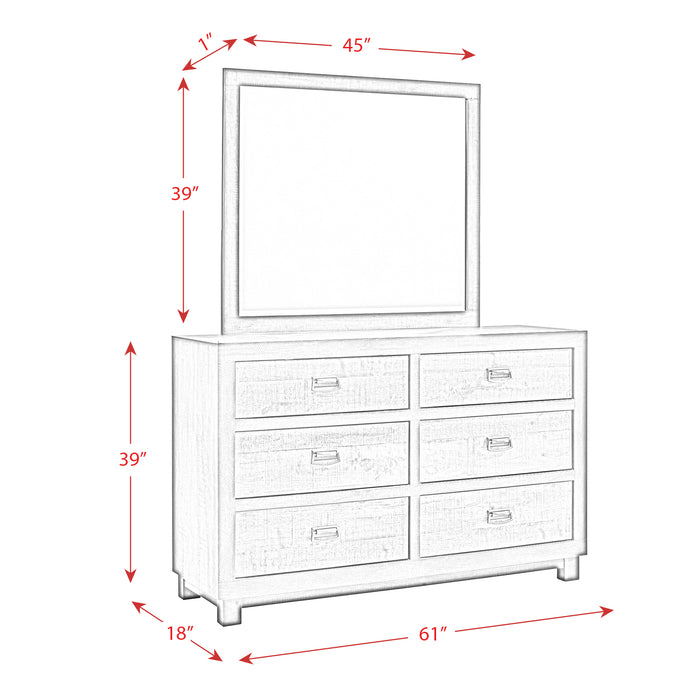 Harlington 6-Drawer Dresser w/ Mirror Set - Eclectic 79 Furniture Store