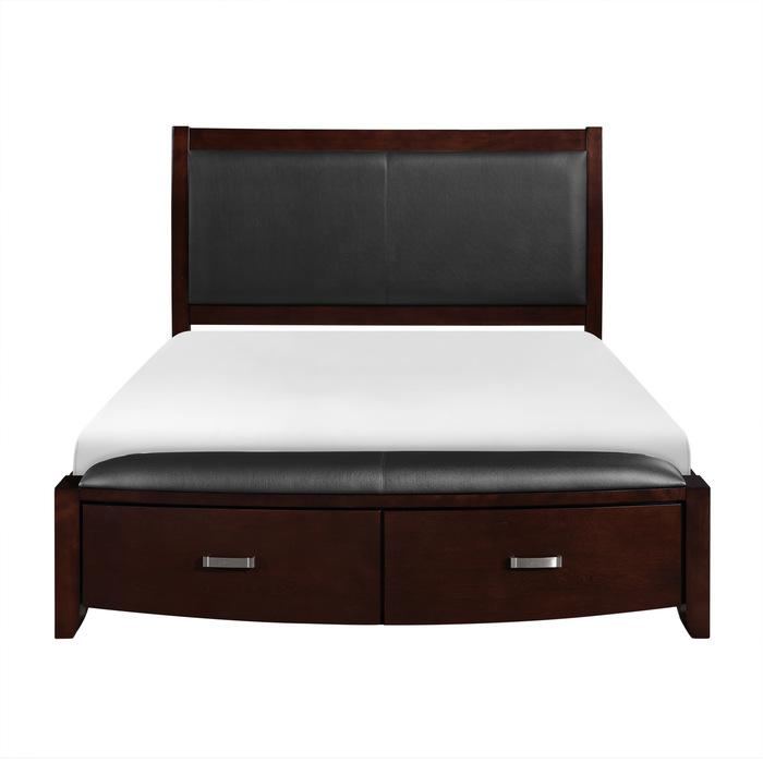 Lyric Queen Sleigh Storage Bed in Dark Espresso 1737NC-1