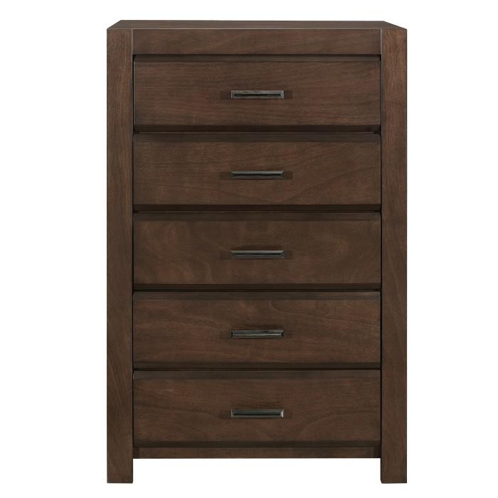 Erwan 5 Drawer Chest in Dark Walnut 1961-9