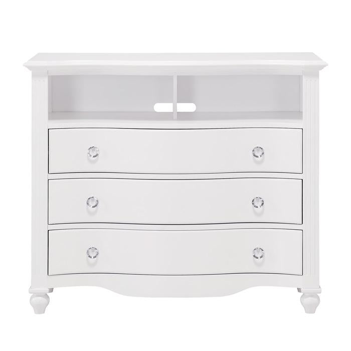 Meghan 3 Drawer Media Chest in White 2058WH-11