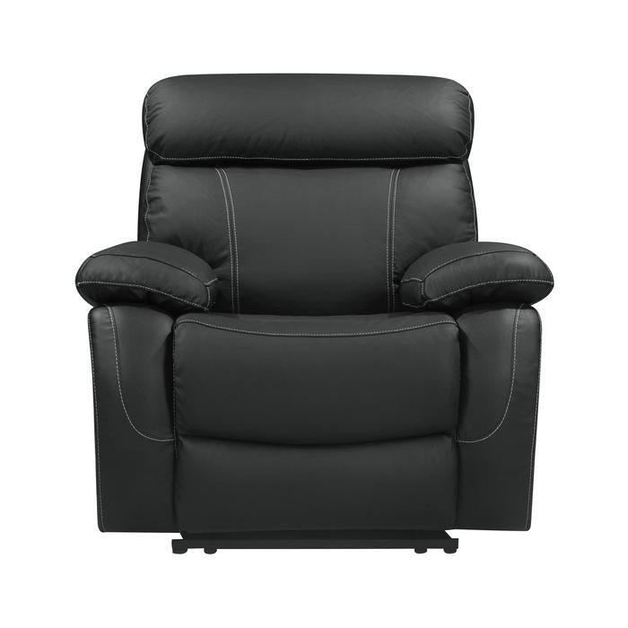 Pendu Reclining Chair in Black 8326BLK-1
